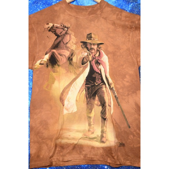 Vintage The Mountain Shirt Mens Medium Horse Graphic Cowboy Western‎ 2002 Tee - Picture 2 of 8